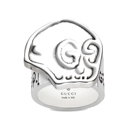 gucci ring skull|paved silver gucci nail ring.